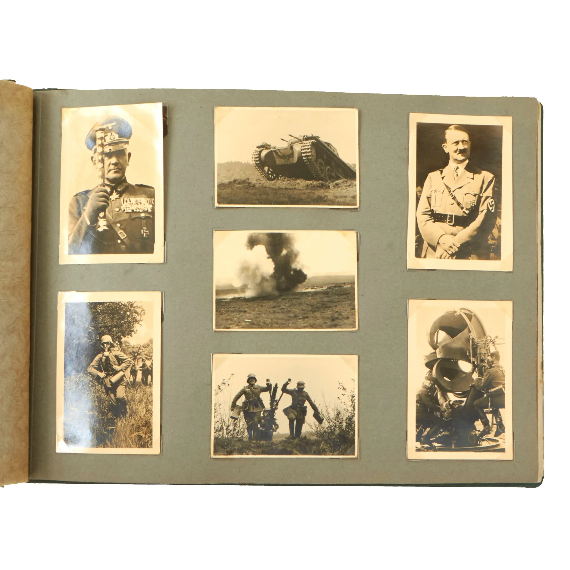 Original German WWII Named KIA Heer Army 12th Machine Gun Company 37th Infantry Regiment Photo Album - 55 Photos - Killed in Greece 1941