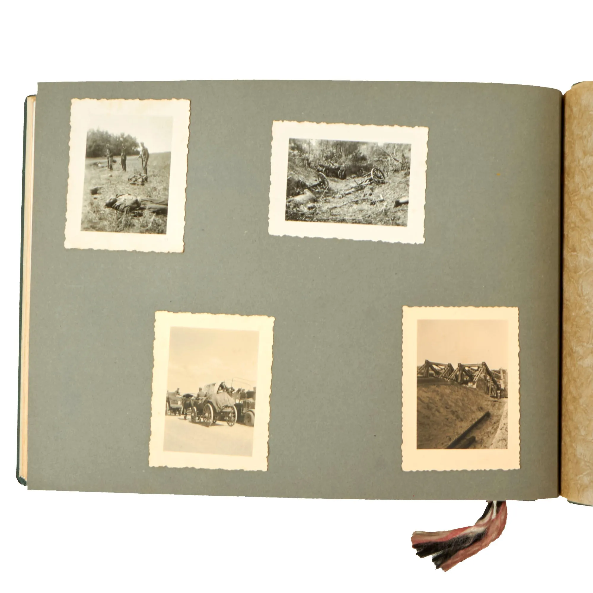 Original German WWII Named KIA Heer Army 12th Machine Gun Company 37th Infantry Regiment Photo Album - 55 Photos - Killed in Greece 1941