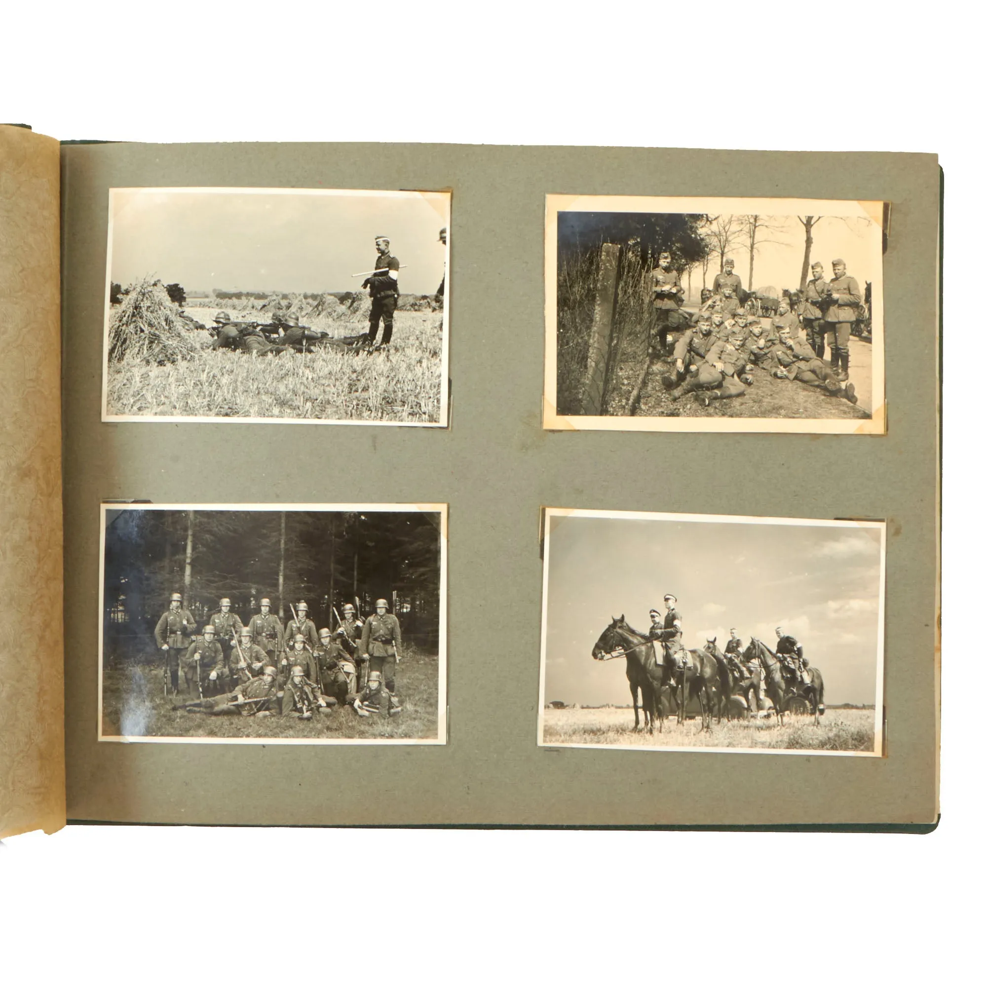 Original German WWII Named KIA Heer Army 12th Machine Gun Company 37th Infantry Regiment Photo Album - 55 Photos - Killed in Greece 1941