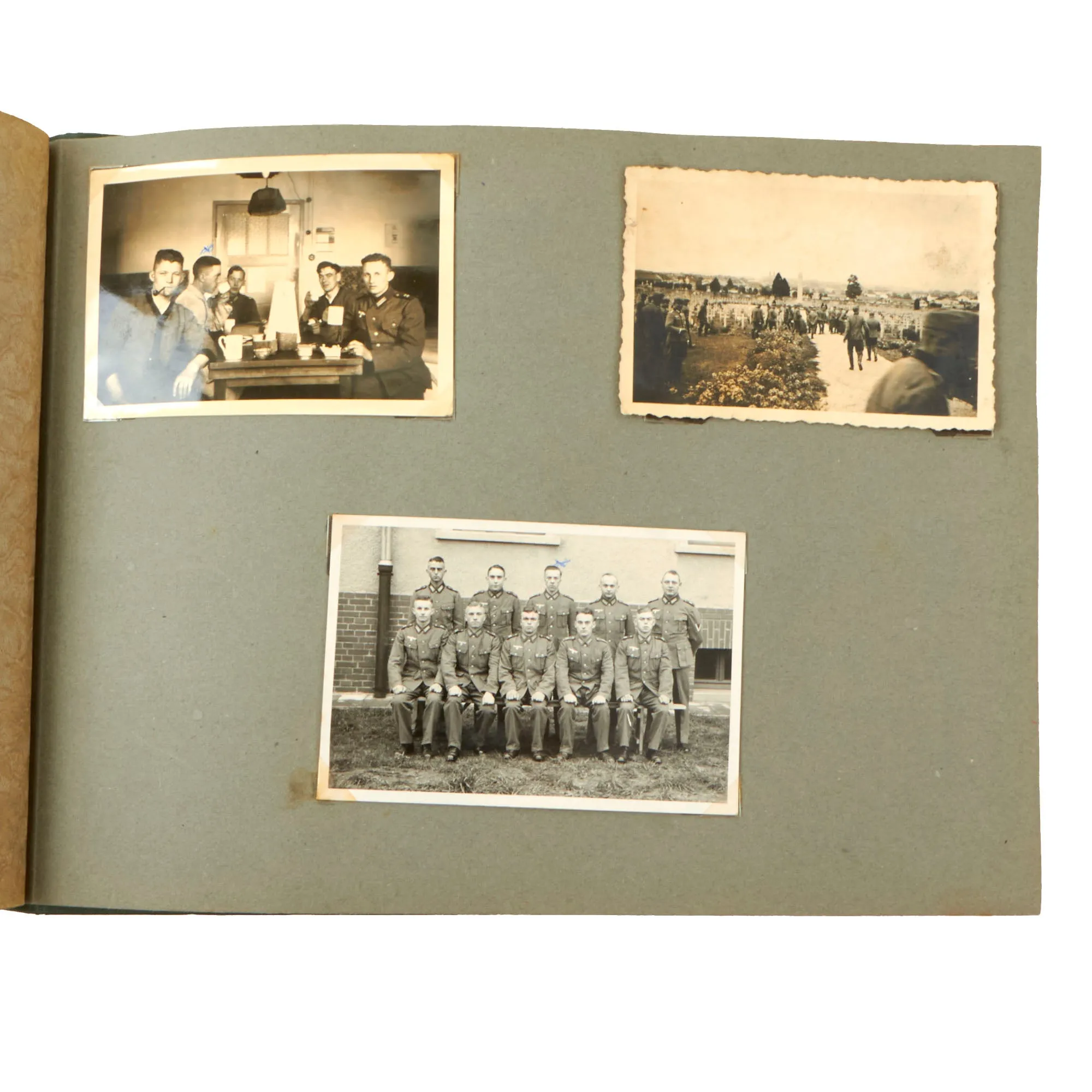 Original German WWII Named KIA Heer Army 12th Machine Gun Company 37th Infantry Regiment Photo Album - 55 Photos - Killed in Greece 1941