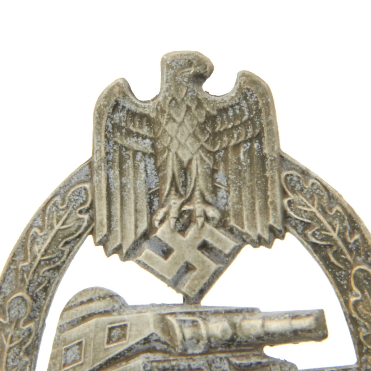 Original German WWII Panzer Assault Tank Badge Bronze Grade by Hermann Aurich in Box