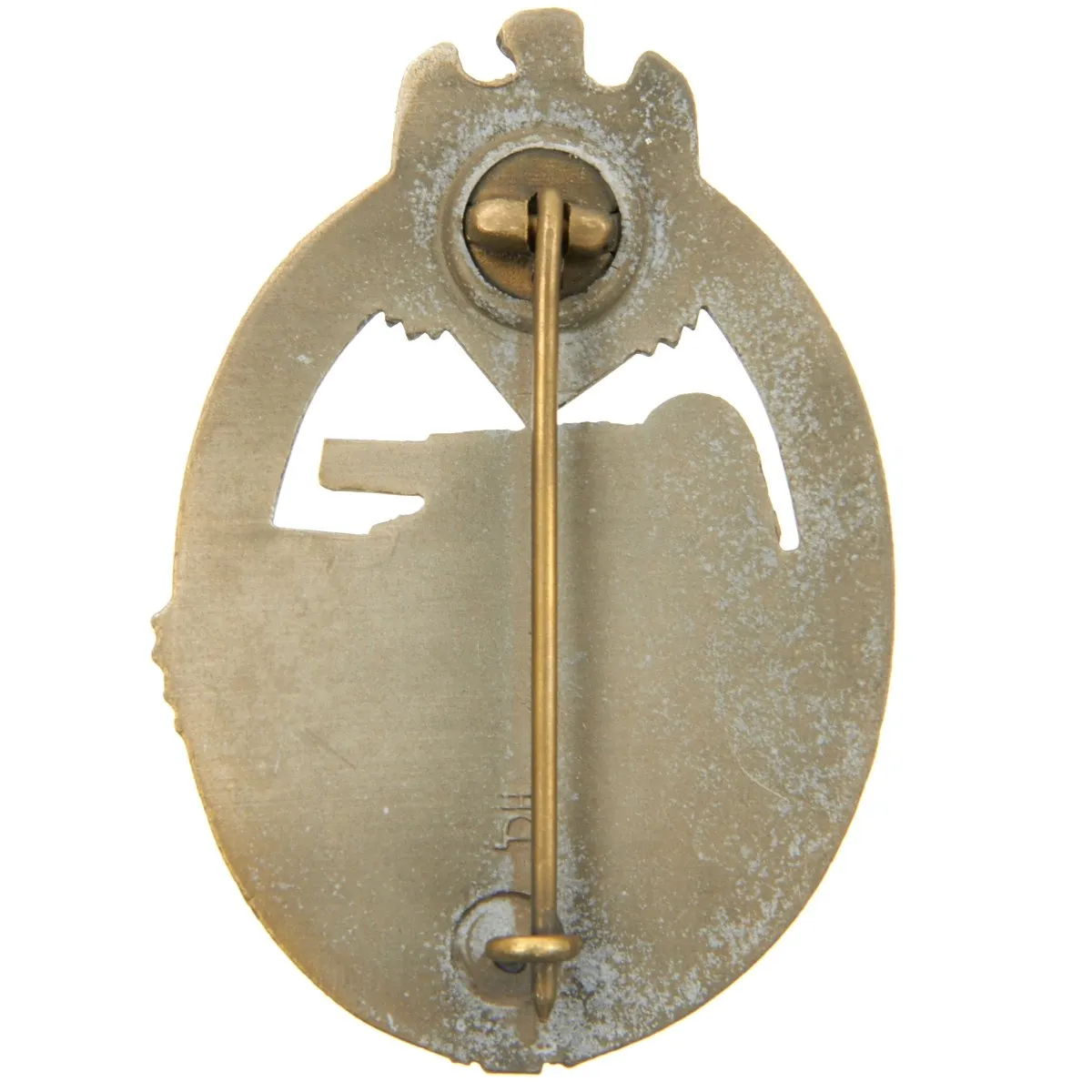 Original German WWII Panzer Assault Tank Badge Bronze Grade by Hermann Aurich in Box