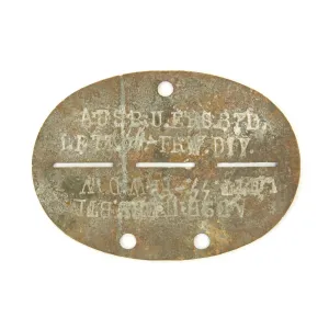 Original German WWII SS Identity Dog Tag Disc - 15th Waffen Grenadier Division of the SS (1st Latvian)