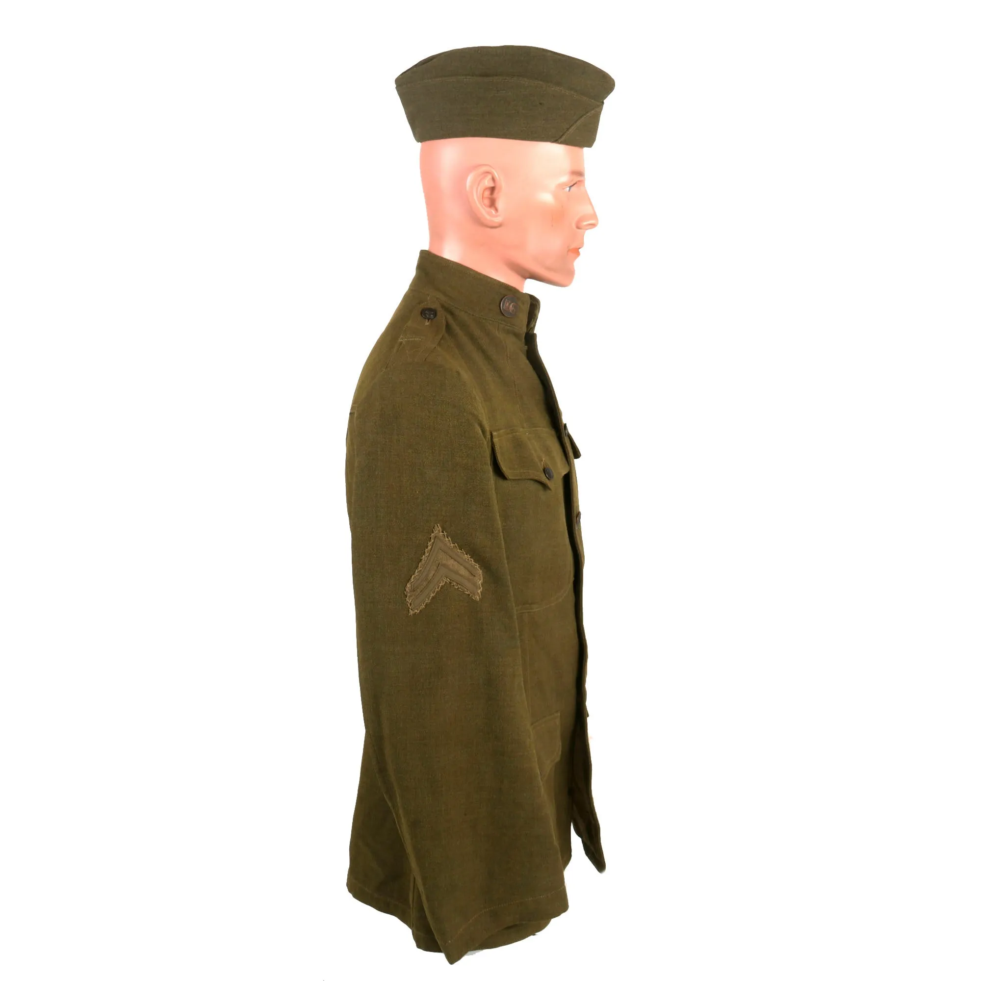 Original Identified WWI U.S. 76th Division Field Artillery Uniform & Field Gear Grouping - 302nd Field Artillery
