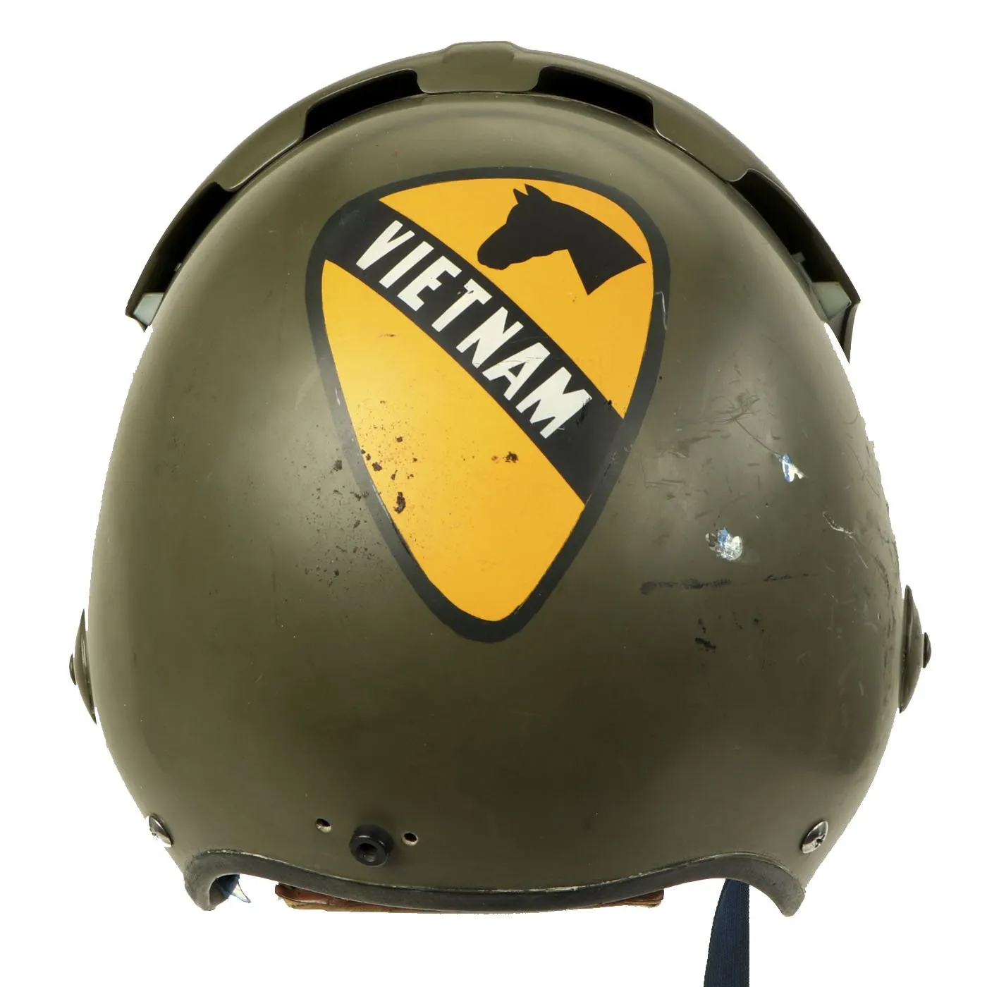 Original U.S. Vietnam War 1st Cavalry Division Helicopter Door Gunner APH-6A Flight Helmet