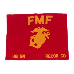 Original U.S. Vietnam War Era US Marine Corps, Fleet Marine Force, Recon Company Guidon - 28” x 22”