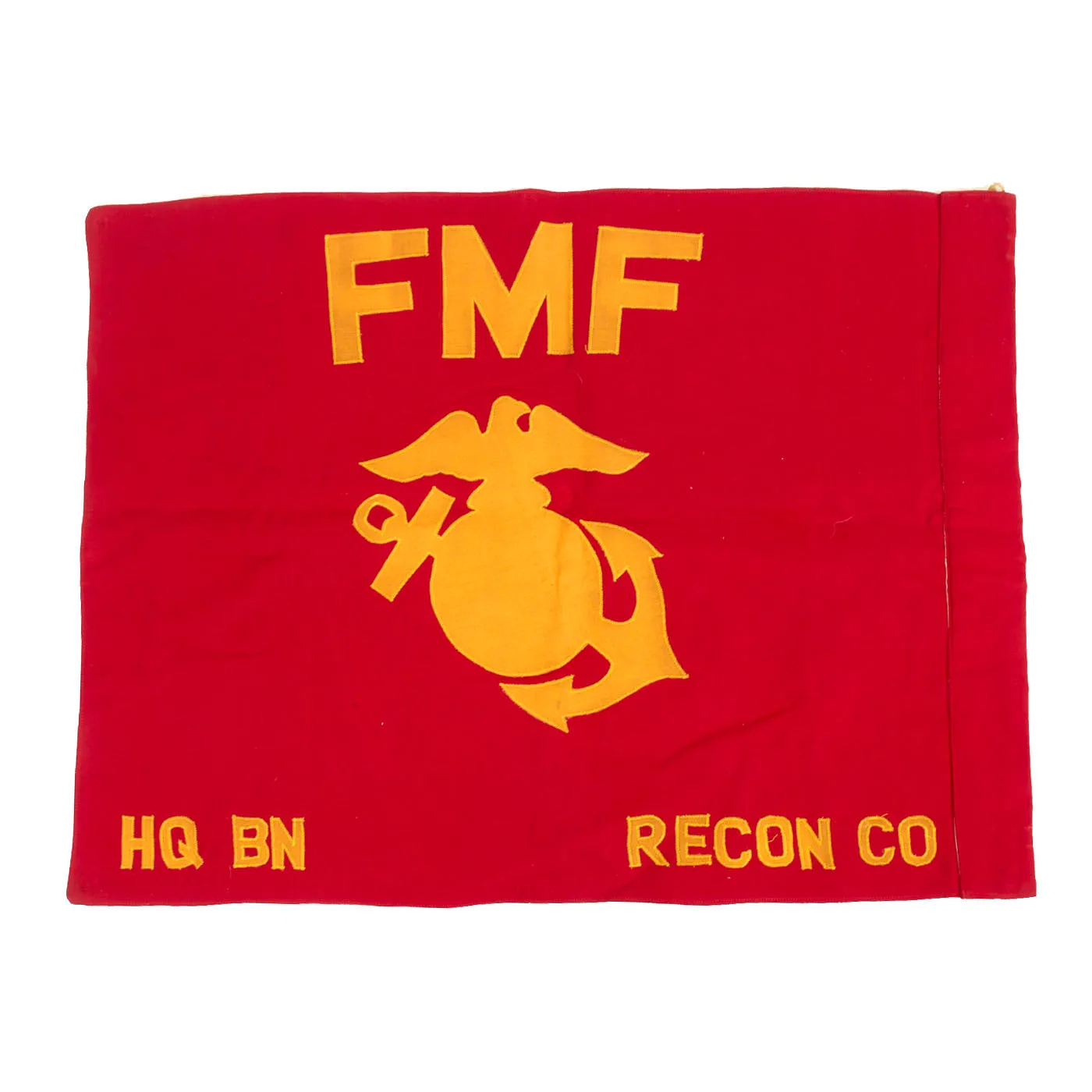 Original U.S. Vietnam War Era US Marine Corps, Fleet Marine Force, Recon Company Guidon - 28” x 22”
