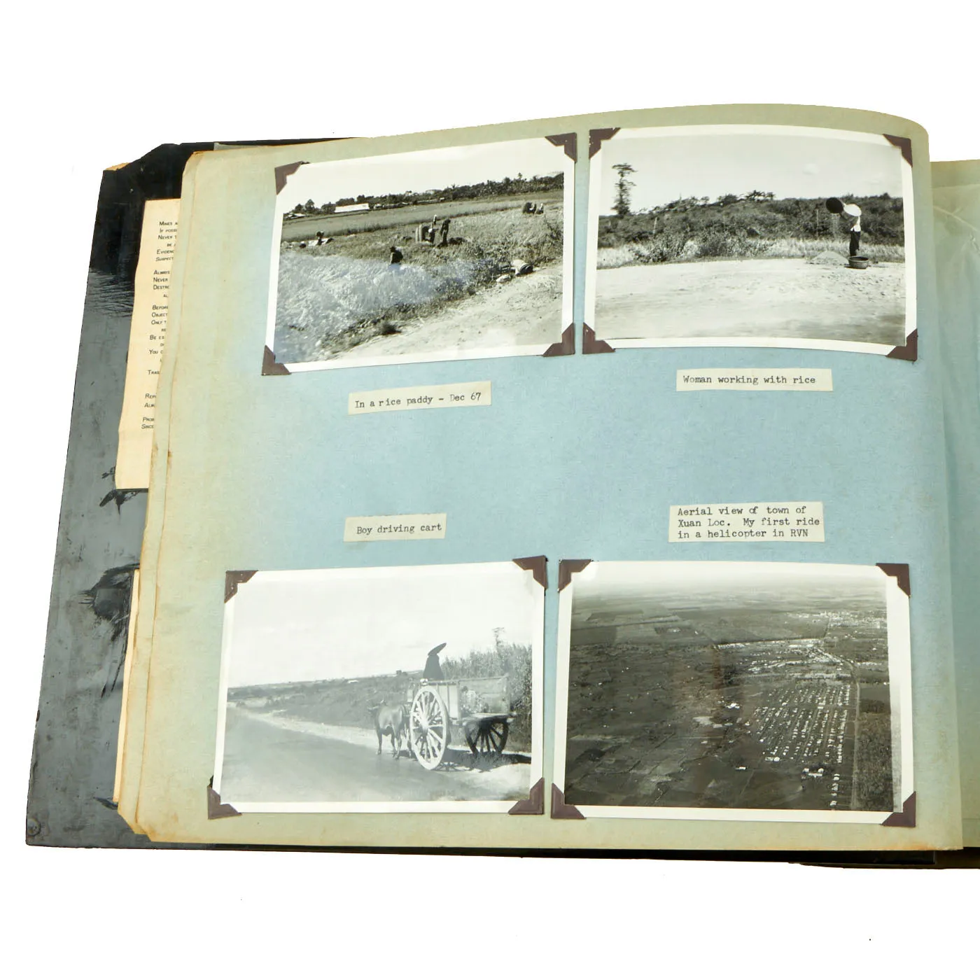 Original U.S. Vietnam War Named 3rd Squadron, 5th Cavalry Regiment, 9th Infantry Division Photo Album of Captain John Reichley - Over 120 Photos and Magazine / Newspaper Clippings