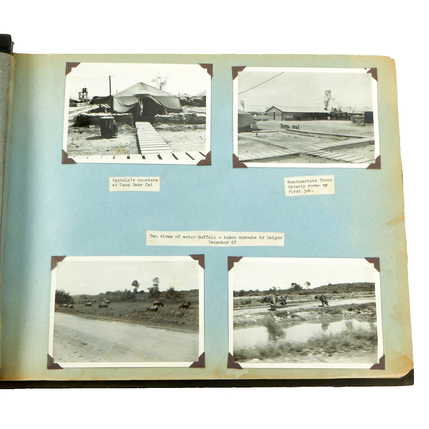 Original U.S. Vietnam War Named 3rd Squadron, 5th Cavalry Regiment, 9th Infantry Division Photo Album of Captain John Reichley - Over 120 Photos and Magazine / Newspaper Clippings