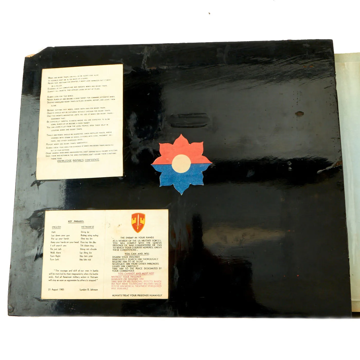 Original U.S. Vietnam War Named 3rd Squadron, 5th Cavalry Regiment, 9th Infantry Division Photo Album of Captain John Reichley - Over 120 Photos and Magazine / Newspaper Clippings