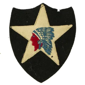 Original U.S. WWI 2nd Infantry Division Headquarters Company Uniform Insignia Patch