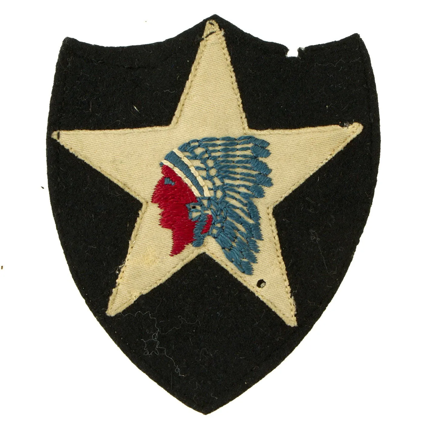 Original U.S. WWI 2nd Infantry Division Headquarters Company Uniform Insignia Patch