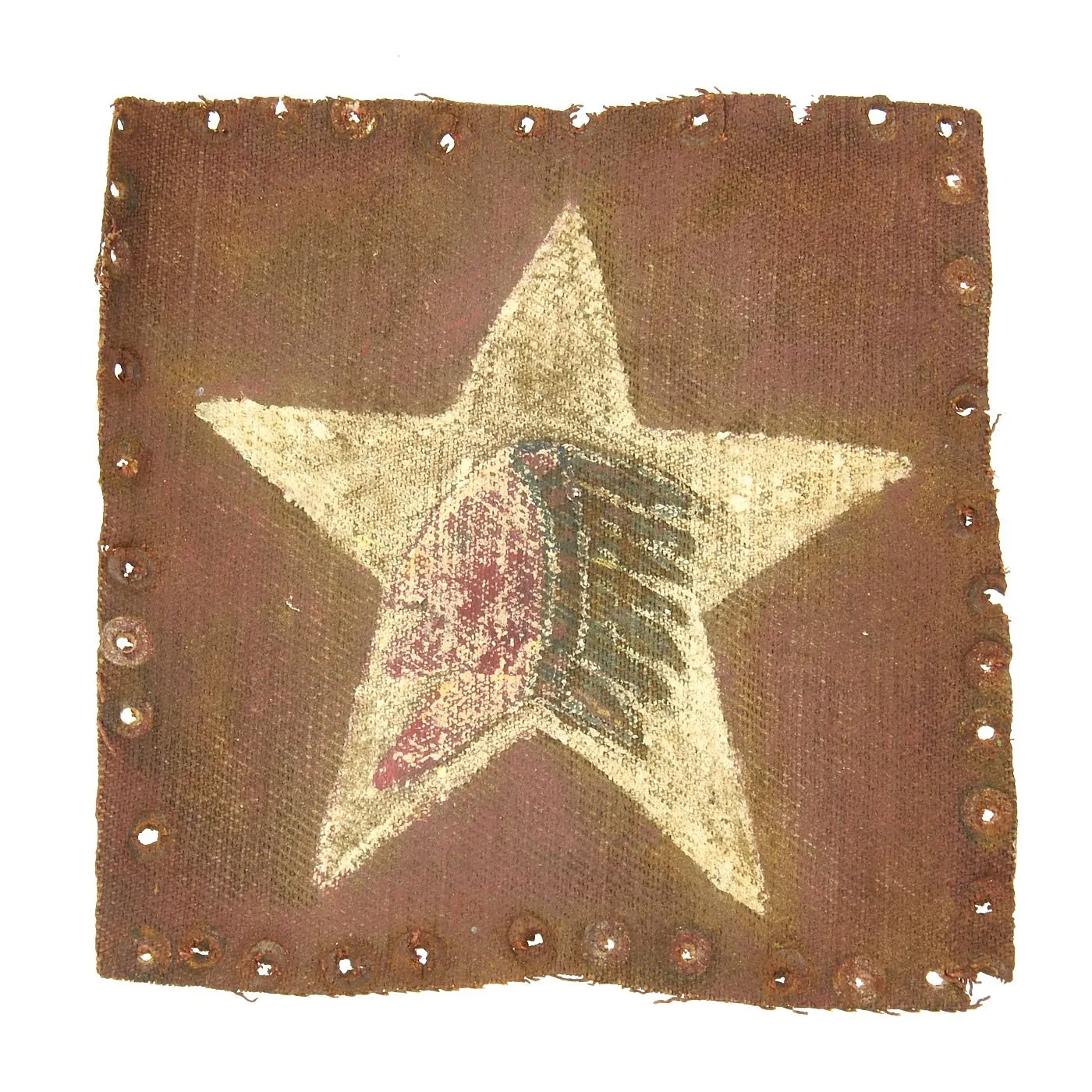 Original U.S. WWI USMC 1st Battalion 5th Marines Uniform Insignia Patch - 2nd Infantry Division