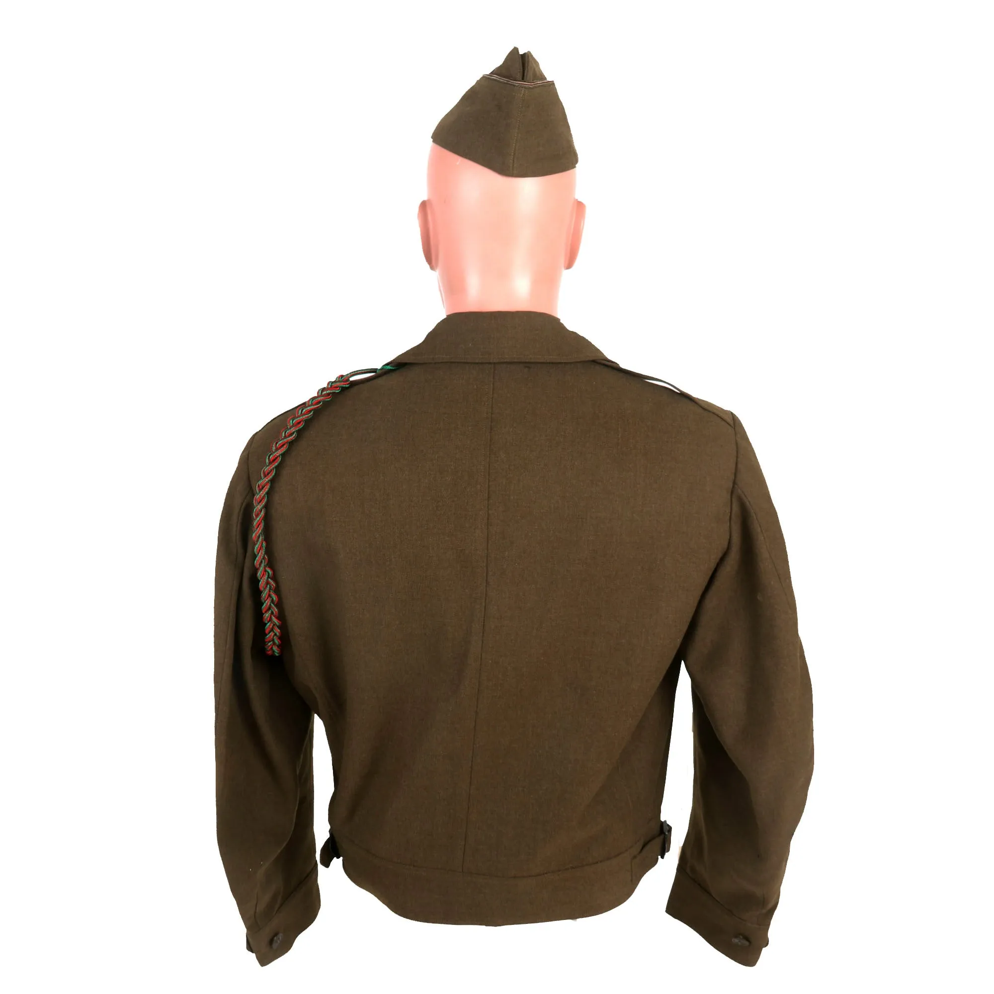 Original U.S. WWII 17th Airborne Glider Troops Combat Medic Ike Jacket and Overseas Cap with Bullion Embroidered Insignia