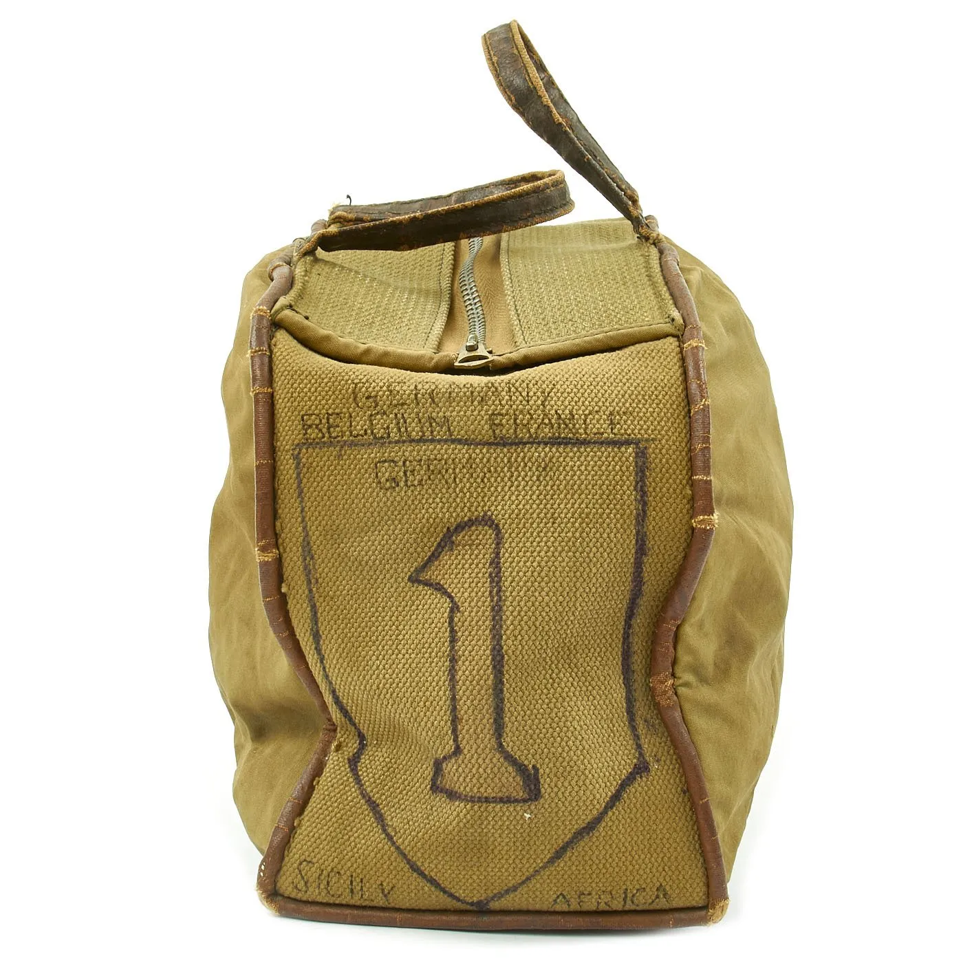 Original U.S. WWII 1st Infantry Division Ike Jacket with Bag- 1st Medical Battalion