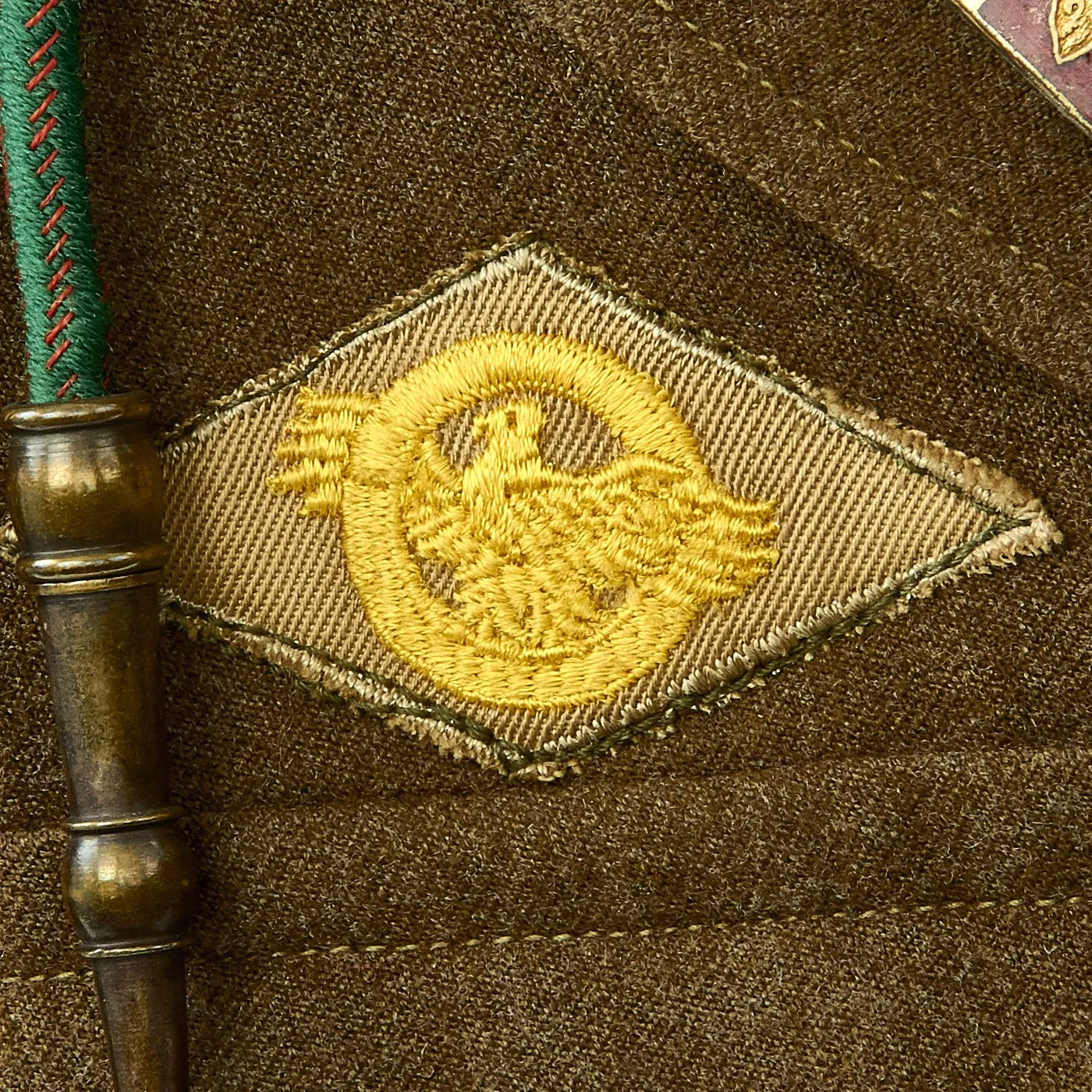 Original U.S. WWII 1st Infantry Division Ike Jacket with Bag- 1st Medical Battalion