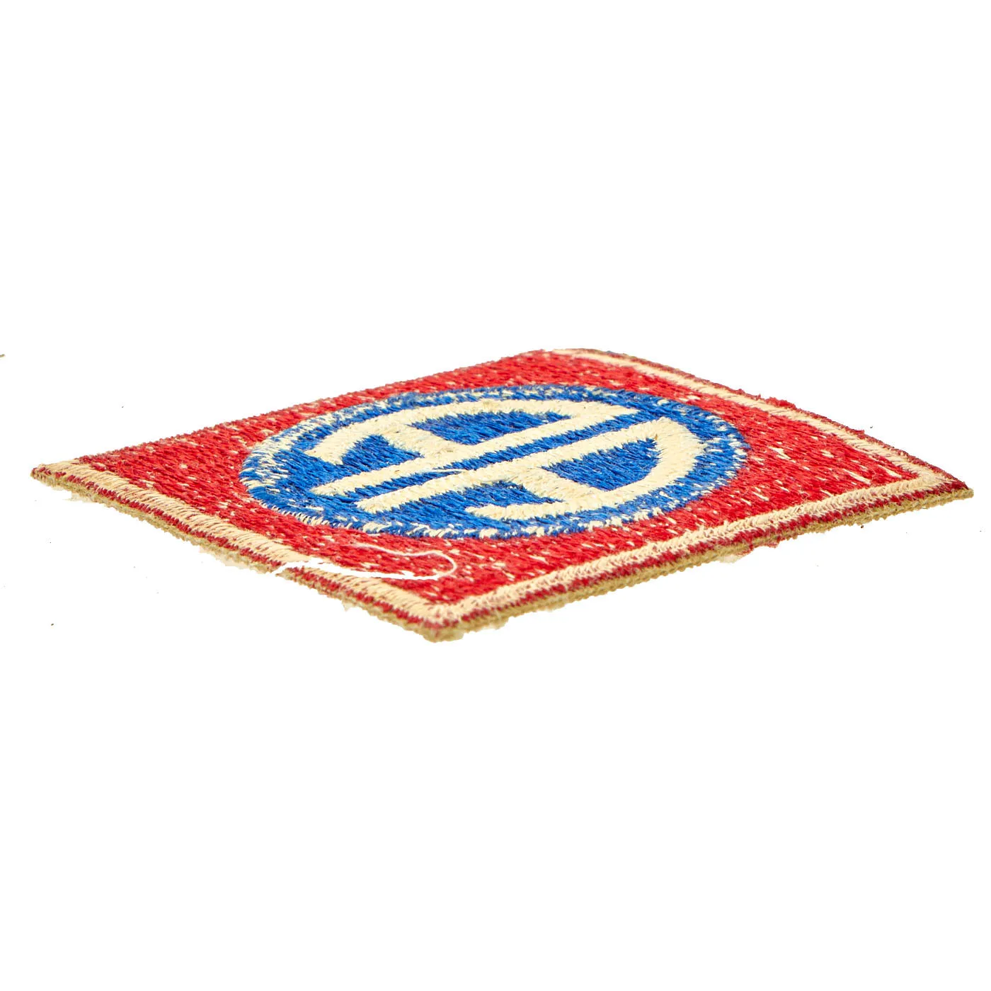 Original U.S. WWII Era 82nd Airborne Division Embroidered Shoulder Sleeve Insignia Without Airborne Rocker - “All American Division”