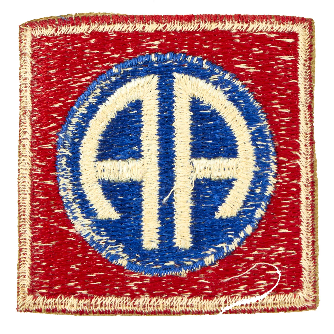 Original U.S. WWII Era 82nd Airborne Division Embroidered Shoulder Sleeve Insignia Without Airborne Rocker - “All American Division”