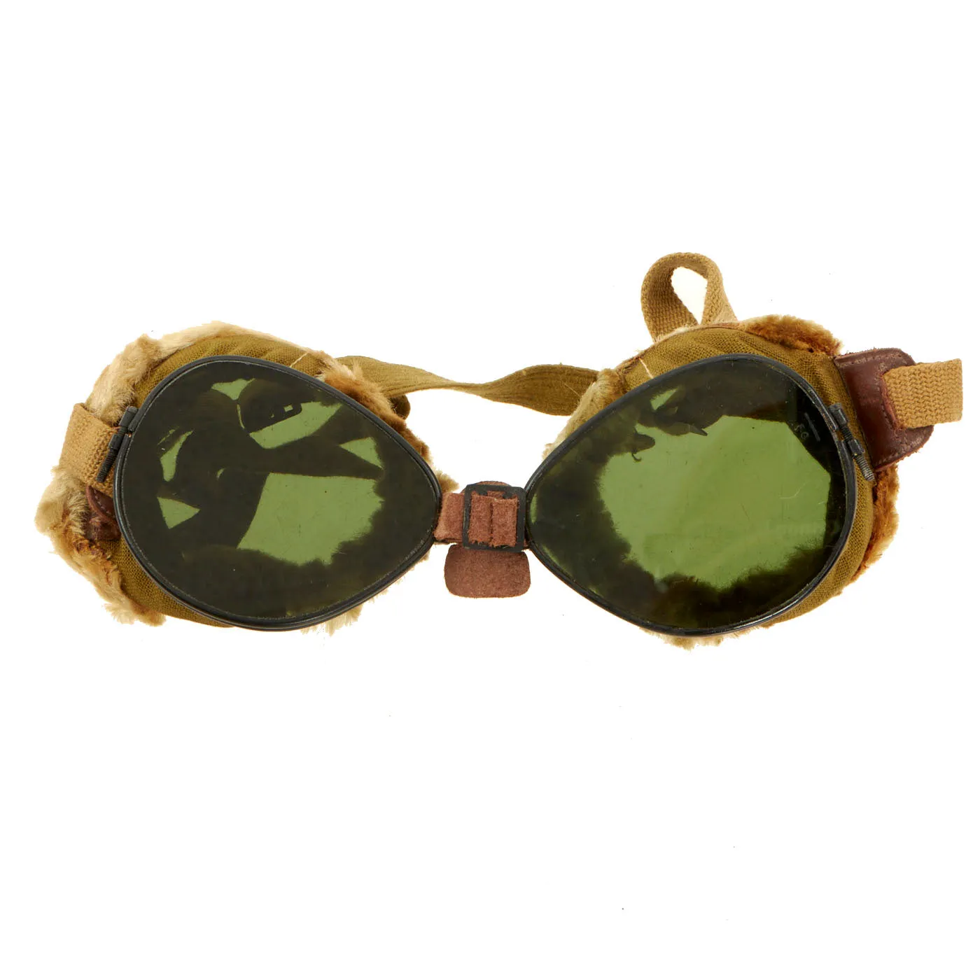 Original U.S. WWII Ski Troops Goggles With Case by Foster Grant - 10th Mountain Division