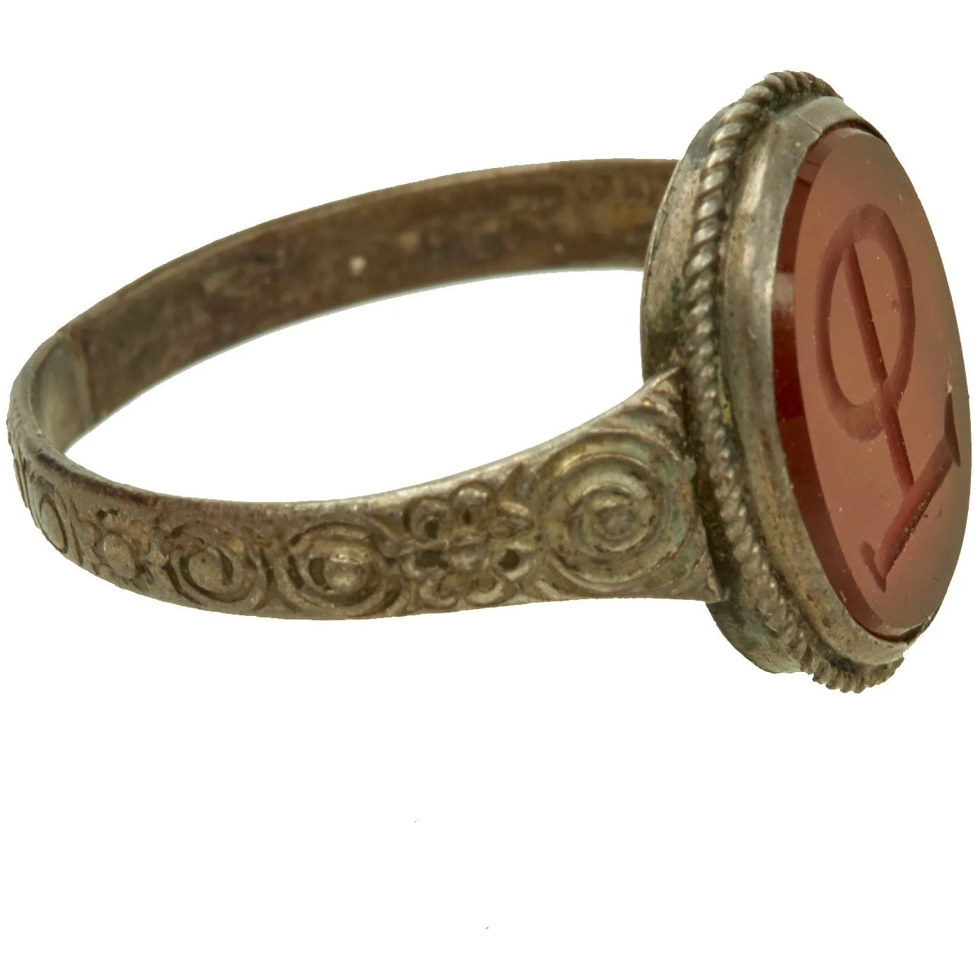 Original U.S. WWII Souvenir Ring Set - Bari Italy 1944, Manila 1945 & 90th Infantry Division