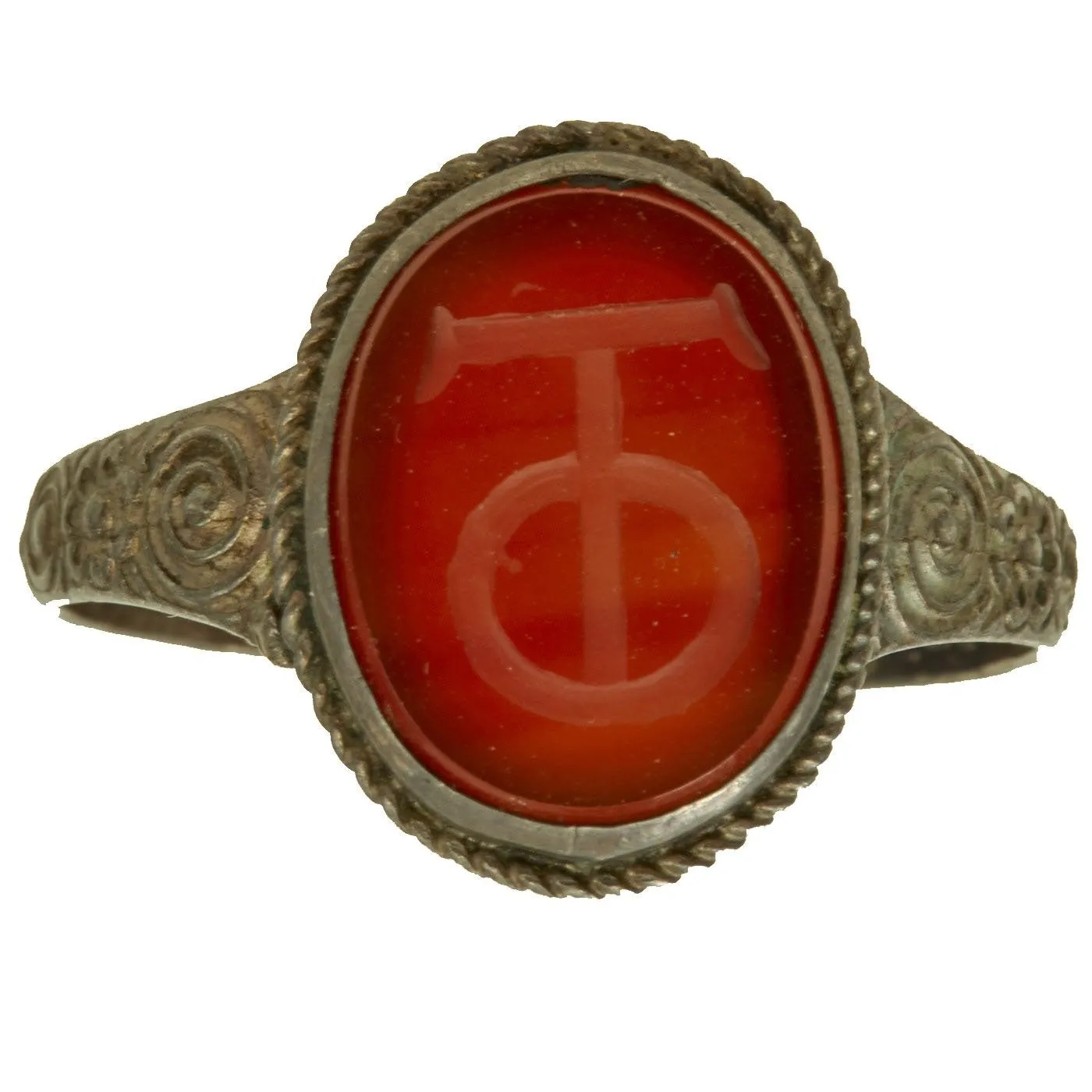 Original U.S. WWII Souvenir Ring Set - Bari Italy 1944, Manila 1945 & 90th Infantry Division