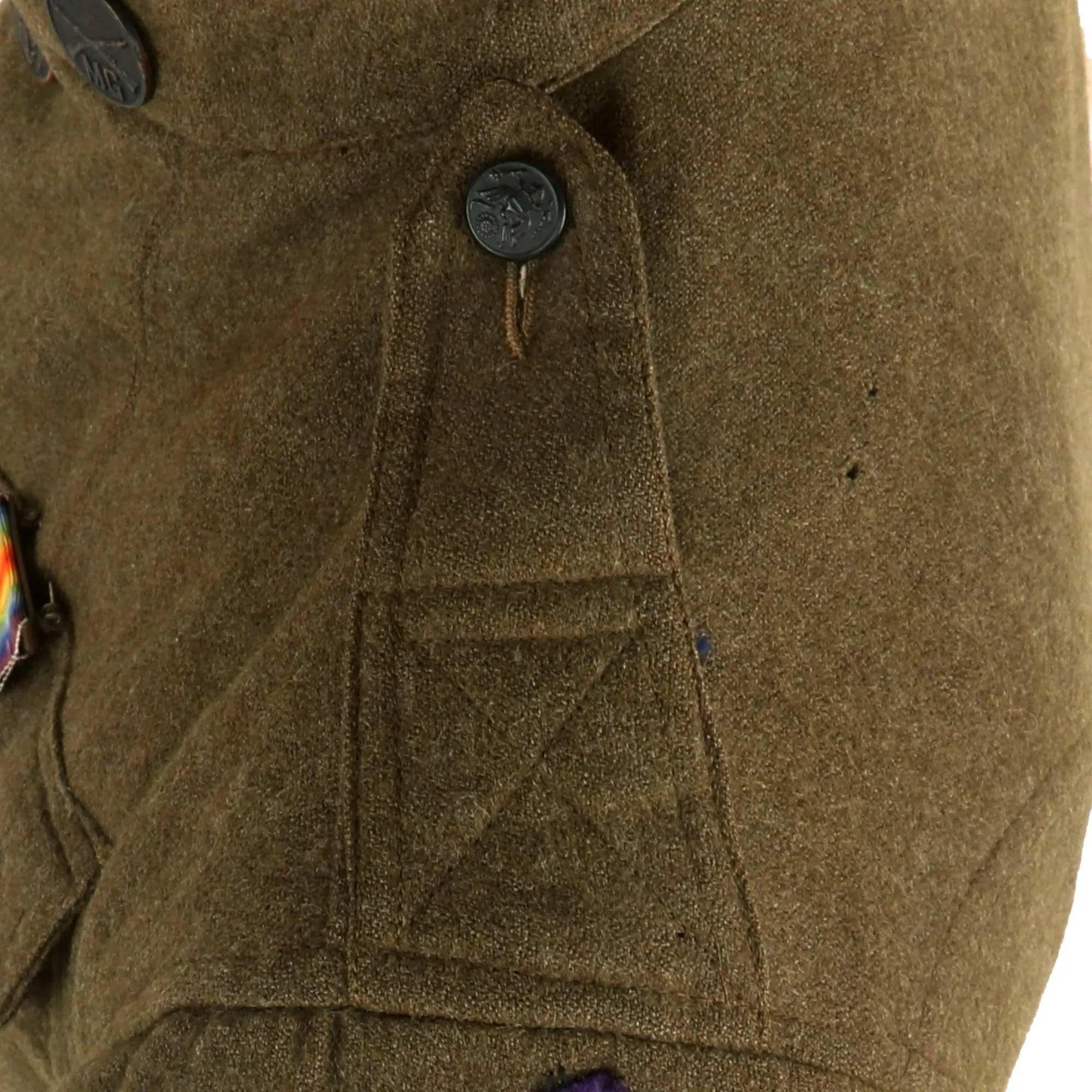 Original WWI US 2nd Division Machine Gunner Uniform Jacket - 9th Infantry Regiment