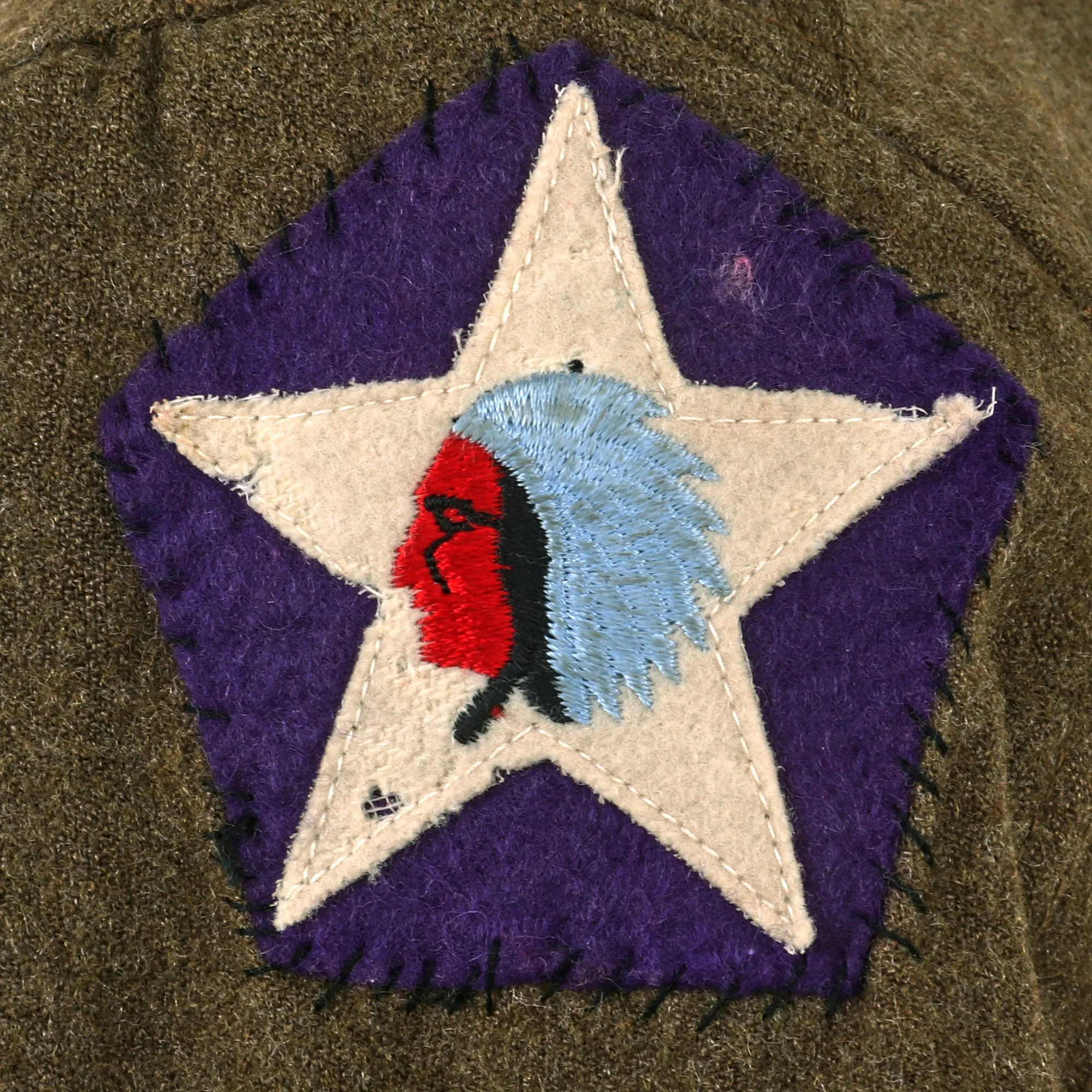 Original WWI US 2nd Division Machine Gunner Uniform Jacket - 9th Infantry Regiment