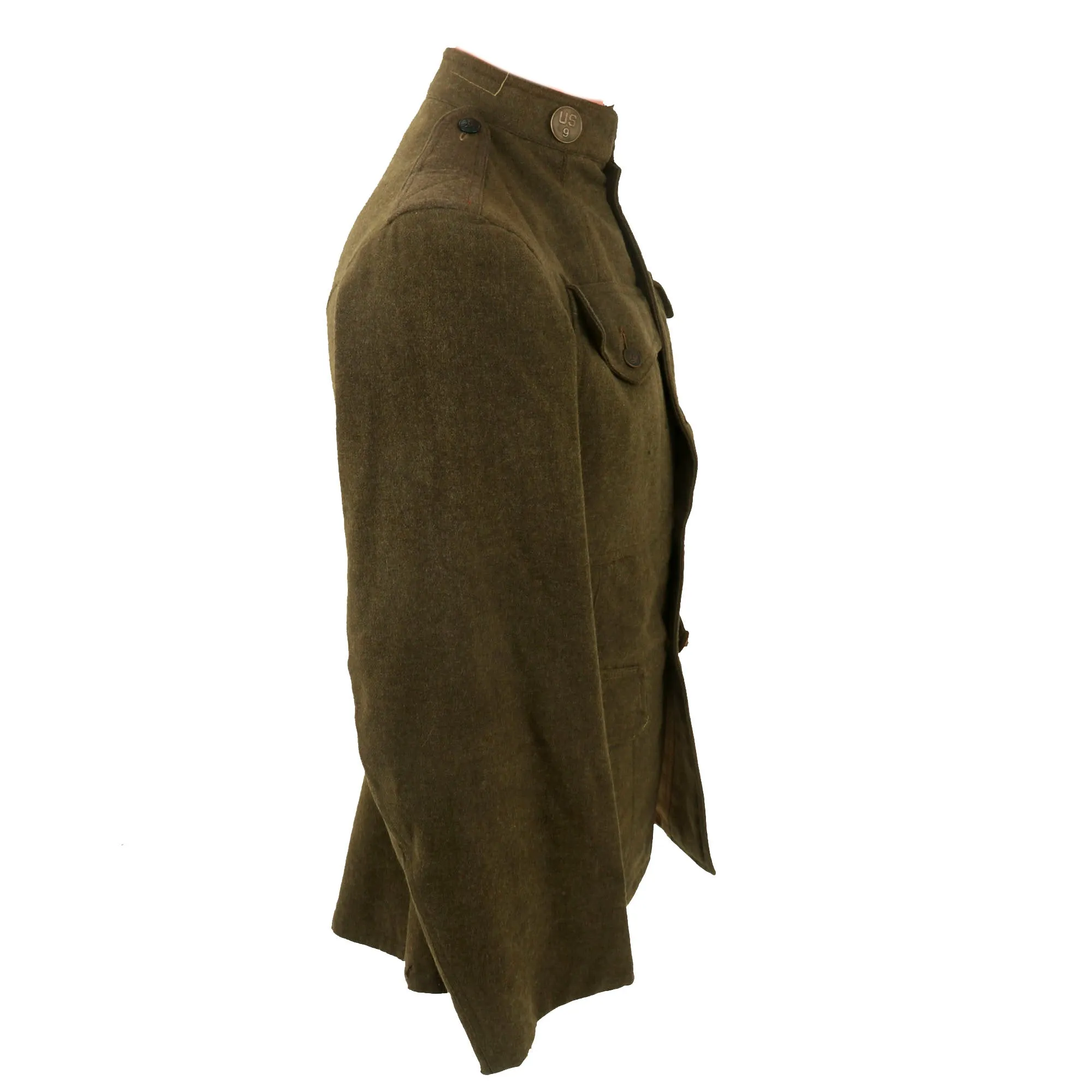 Original WWI US 2nd Division Machine Gunner Uniform Jacket - 9th Infantry Regiment