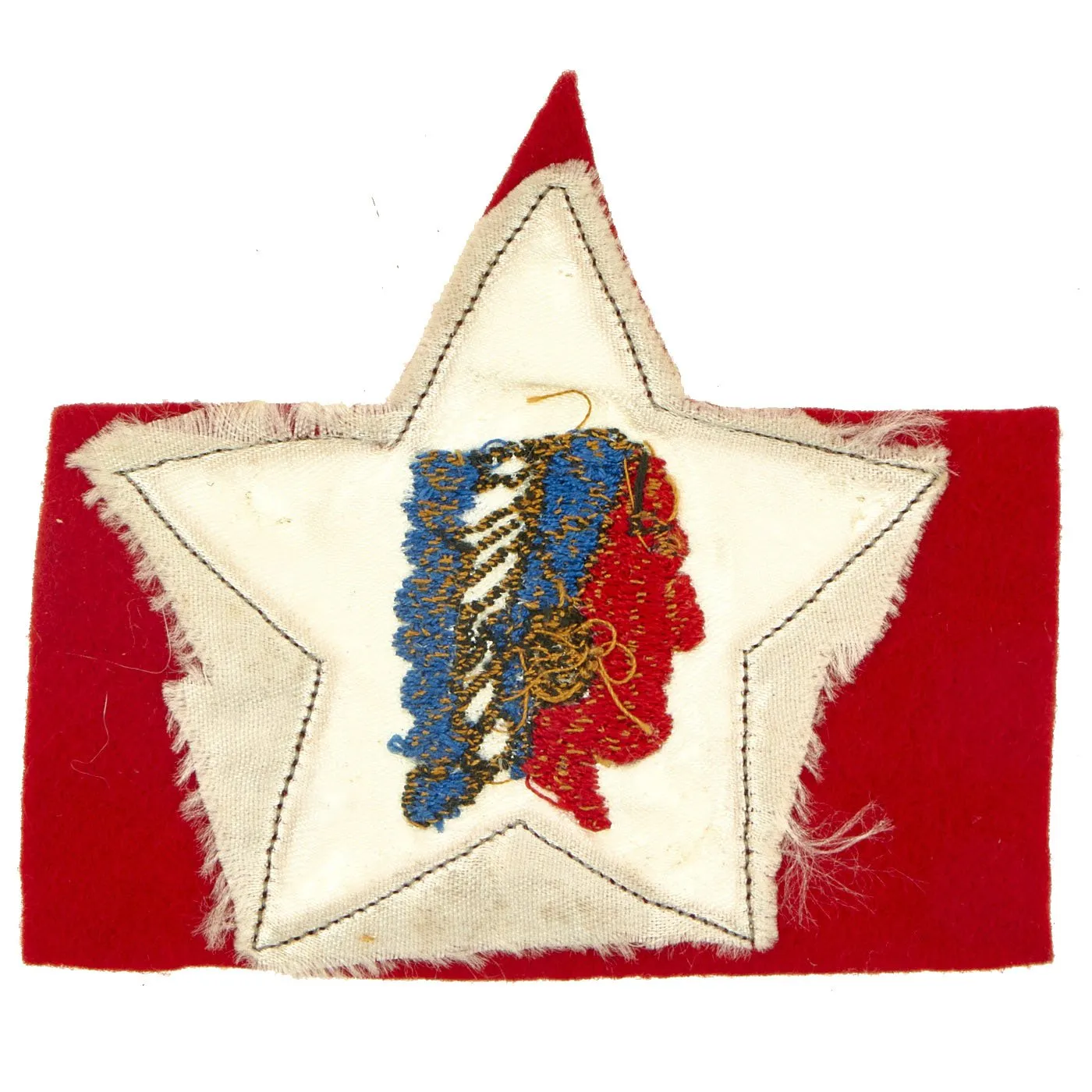 Original WWI U.S. Army 1st Battalion 12th Field Artillery Regiment Uniform Insignia Patch - 2nd Division