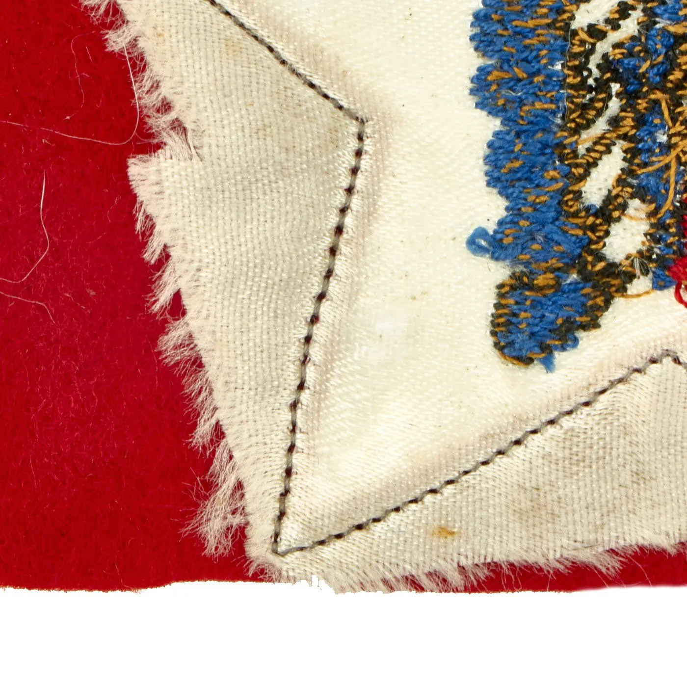 Original WWI U.S. Army 1st Battalion 12th Field Artillery Regiment Uniform Insignia Patch - 2nd Division