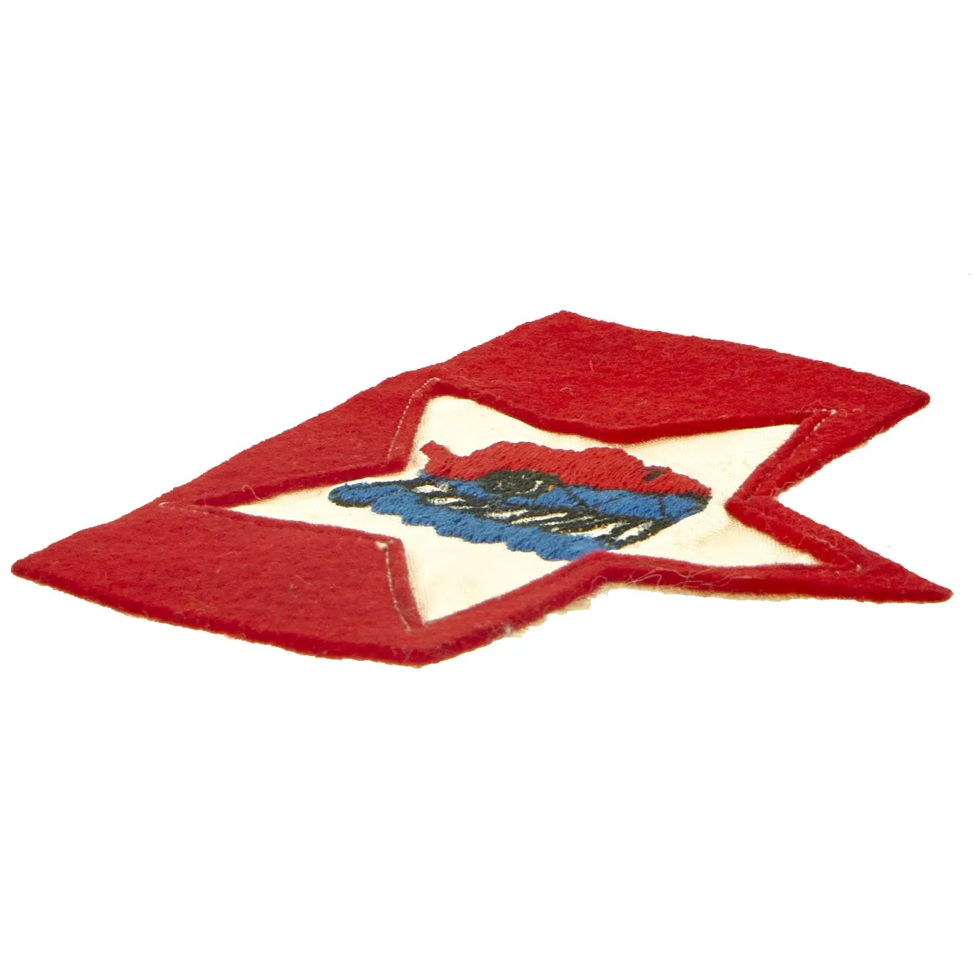Original WWI U.S. Army 1st Battalion 12th Field Artillery Regiment Uniform Insignia Patch - 2nd Division