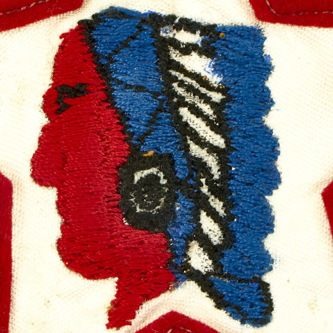 Original WWI U.S. Army 1st Battalion 12th Field Artillery Regiment Uniform Insignia Patch - 2nd Division