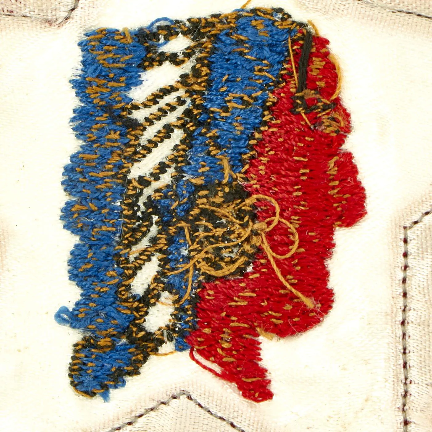Original WWI U.S. Army 1st Battalion 12th Field Artillery Regiment Uniform Insignia Patch - 2nd Division