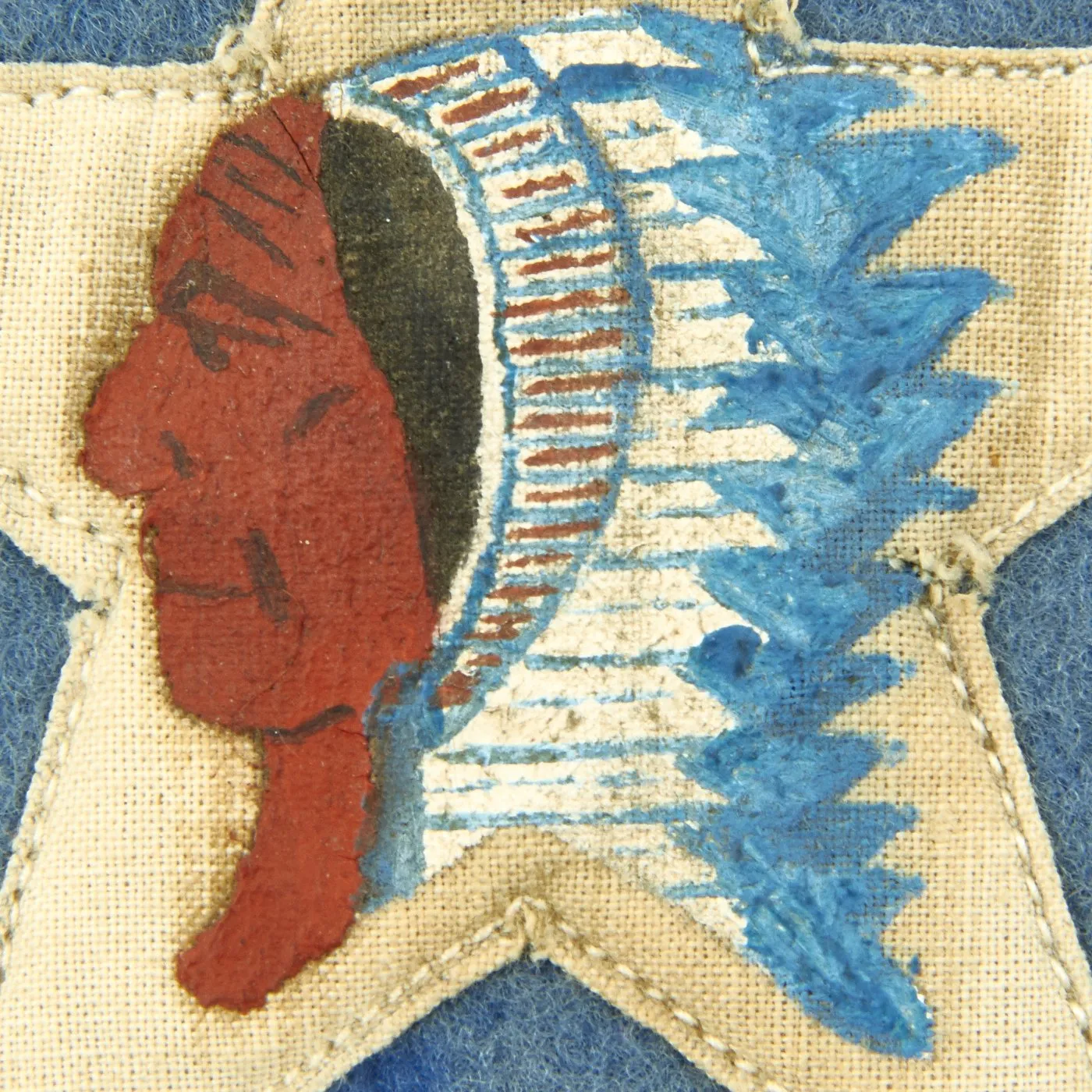 Original WWI U.S. Army 3rd Battalion 9th Infantry Regiment Uniform Insignia Patch - 2nd Division
