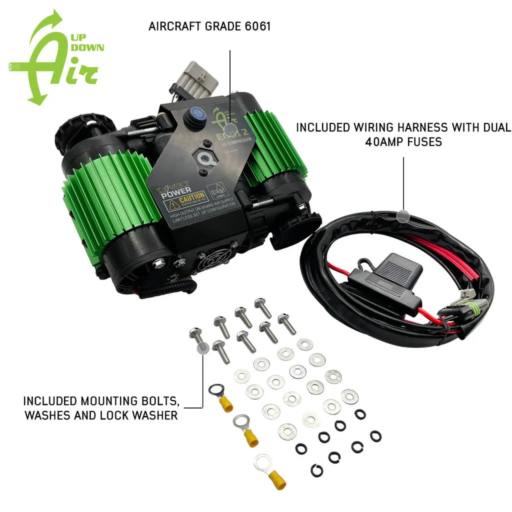Overland Vehicle Systems EGOI Permanent On Board Dual Motor Air Compressor System 6.1 CFM