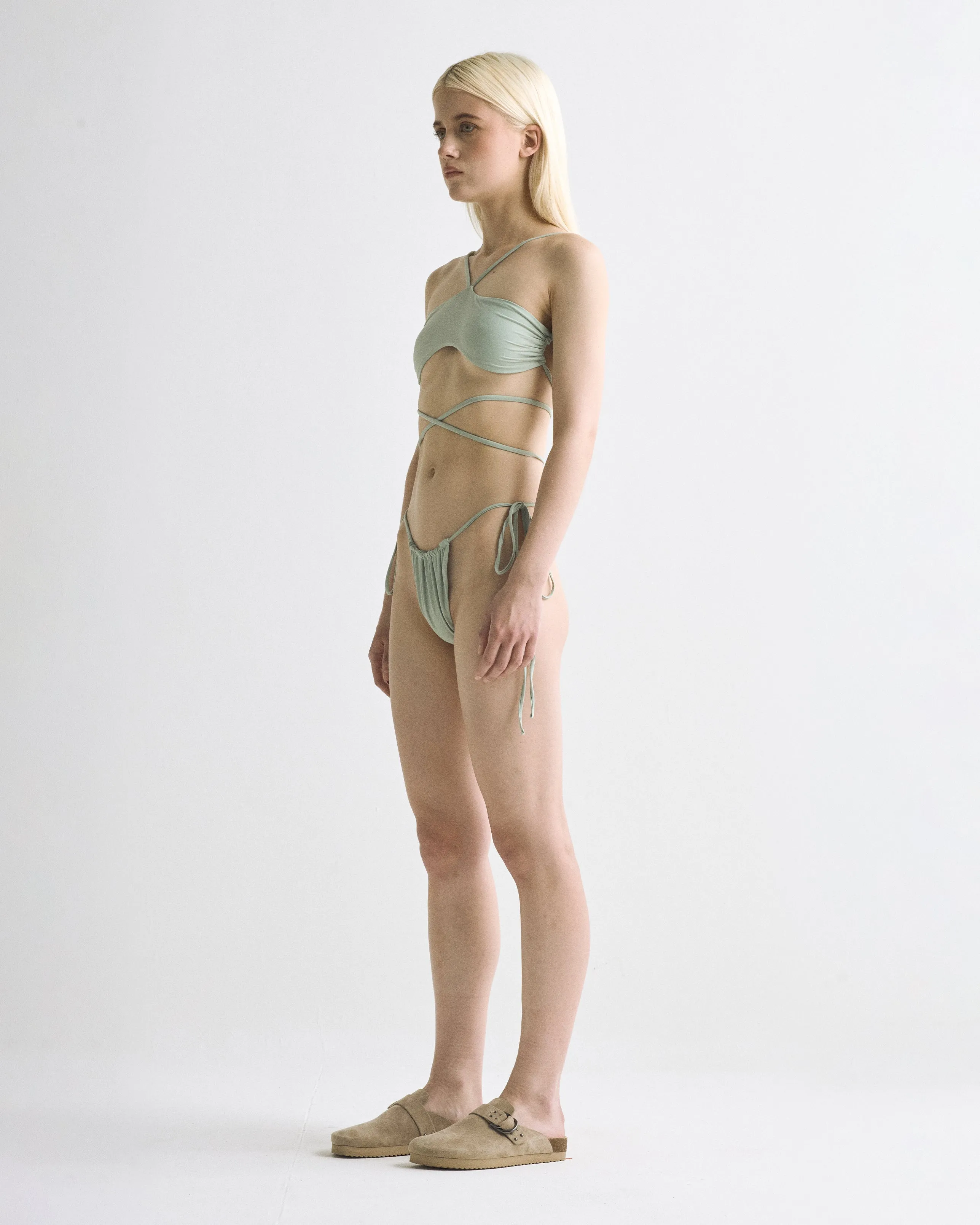 Pack Basics Swimwear Strapless Top & Panty Mint Green   UG Sunglasses Black/Blue