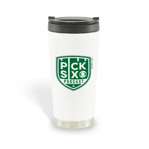 Pick Six Podcast Logo 16 oz Stainless Steel Thermal Travel Mug Pick Six Podcast Logo 16 oz Stainless Steel Thermal Travel Mug