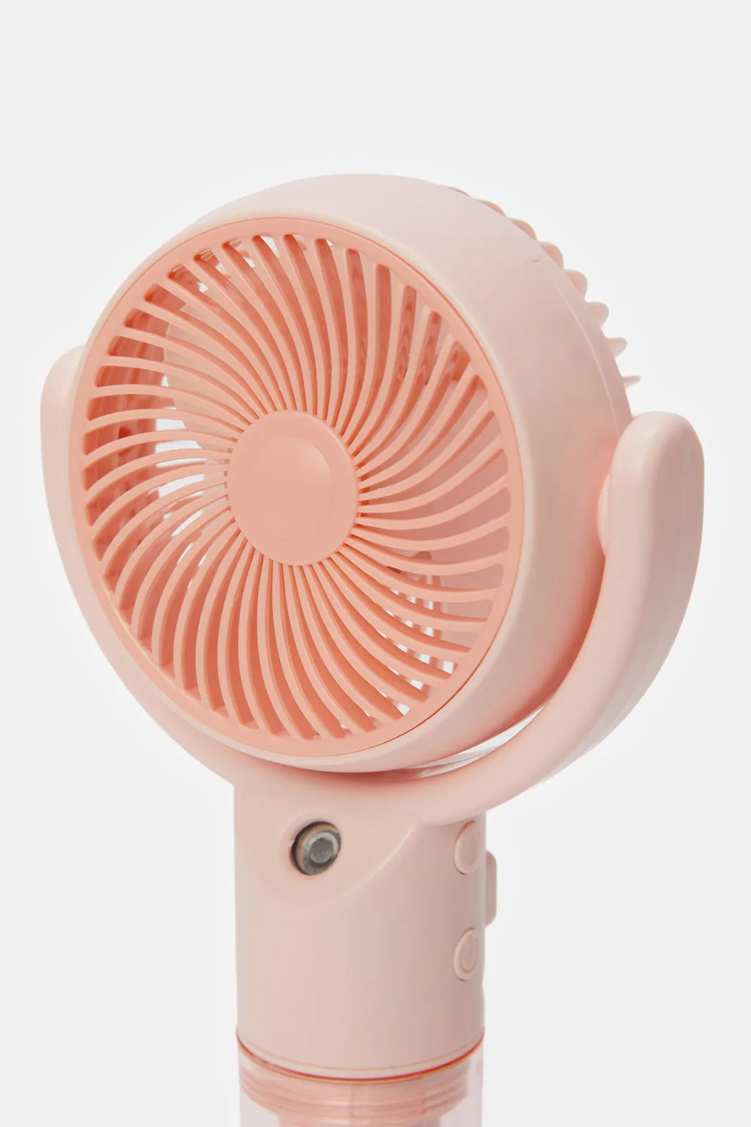 Pink Plain Handheld Misting Fan