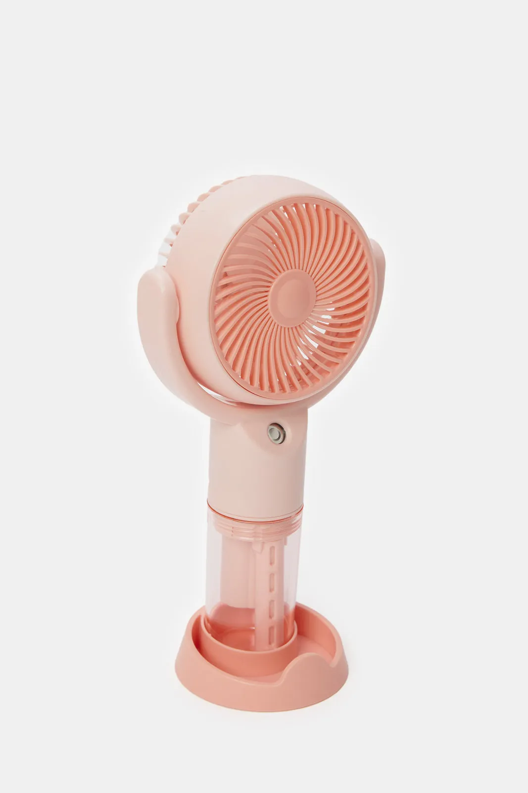 Pink Plain Handheld Misting Fan
