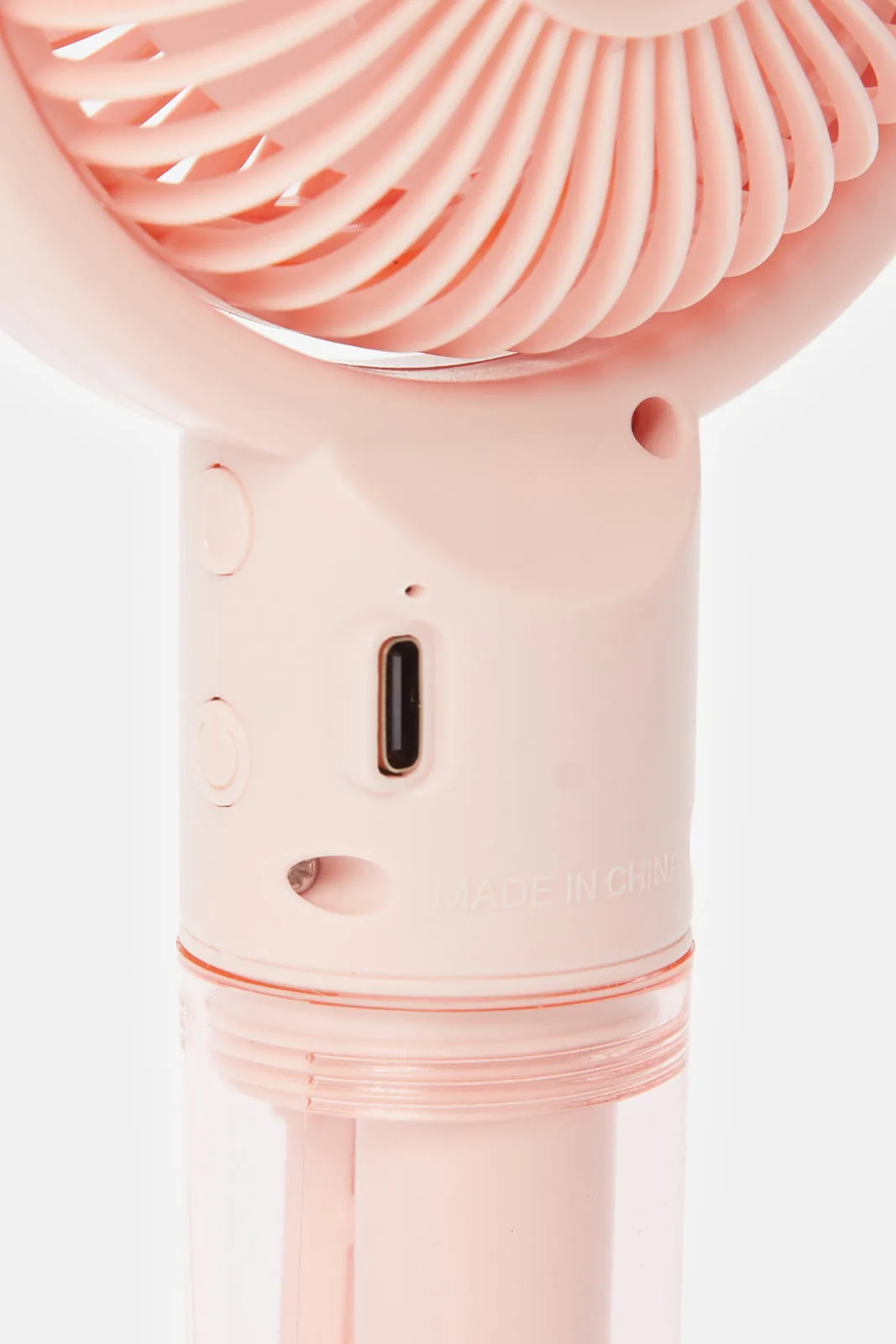Pink Plain Handheld Misting Fan