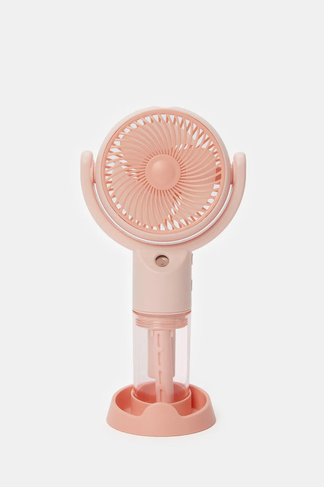 Pink Plain Handheld Misting Fan