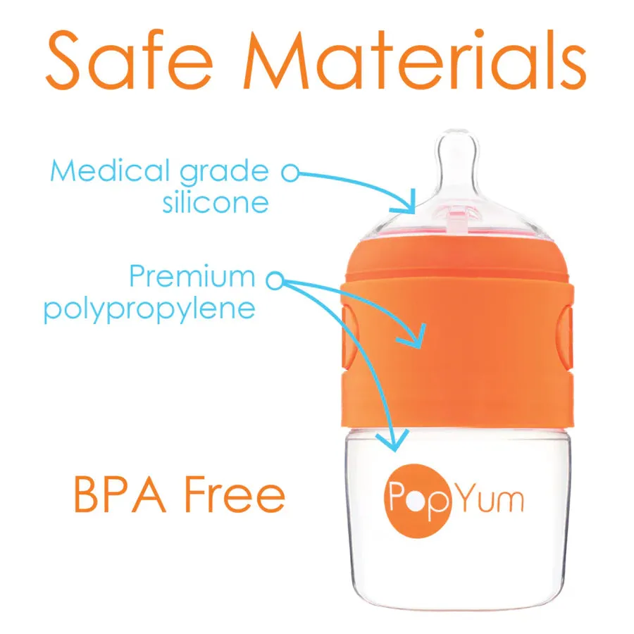 Pop Yum 5 oz Baby Bottle Orange