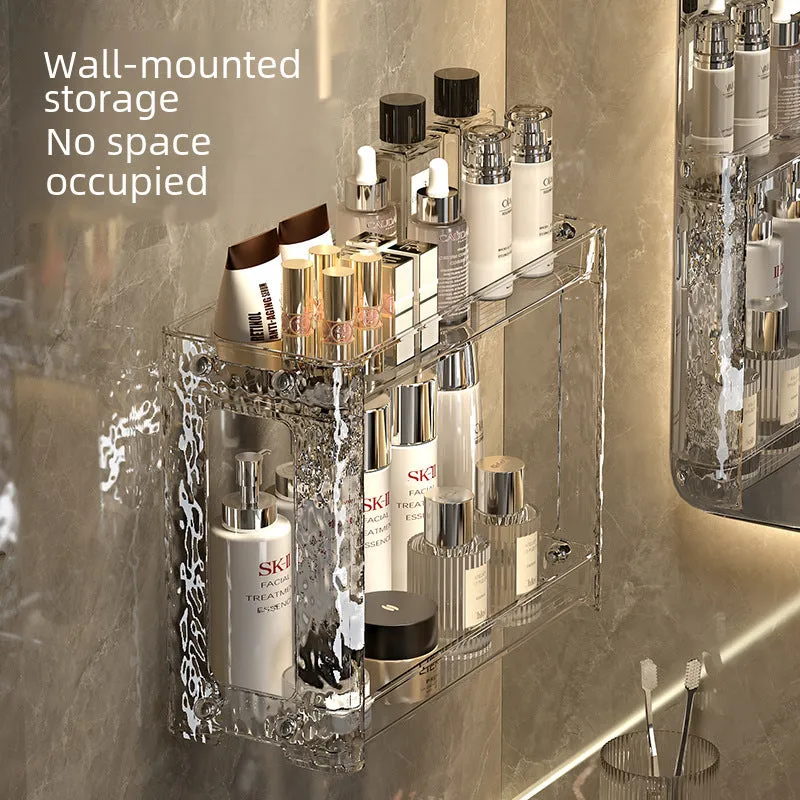 Punch-Free Wall-Mounted Bathroom Storage Rack