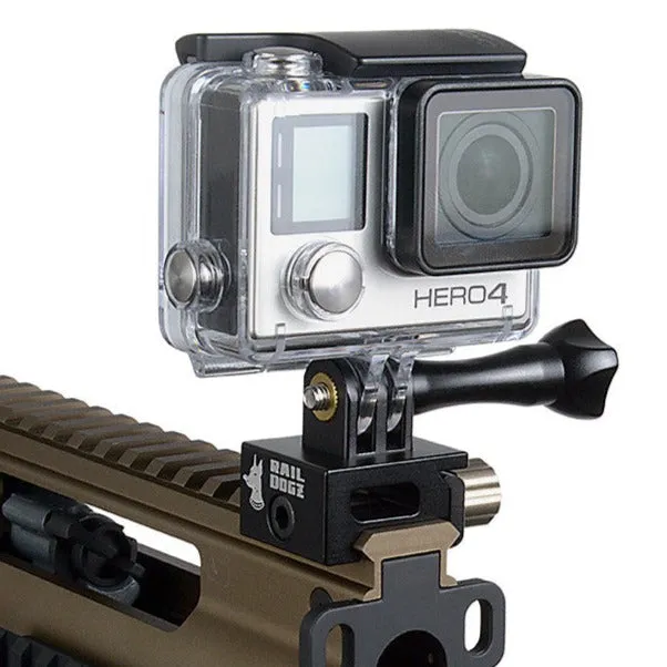 RAIL DOGZ 3-Prong Rail Mount Compatible with GoPro HERO 2-Prong System - All Metal Mount for Picatinny 1913 Rail Integration System