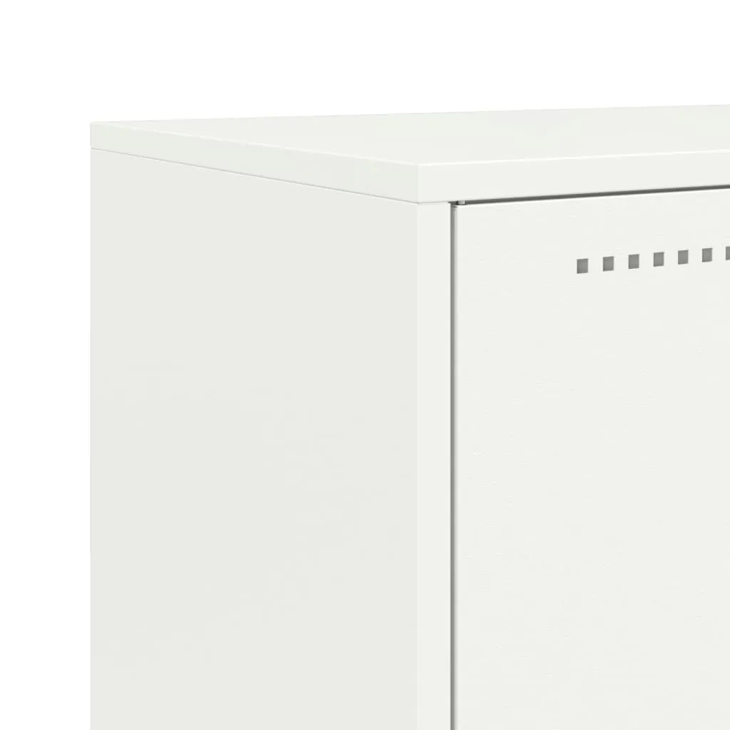 Sideboard White 68.5x38.5x107 cm Steel