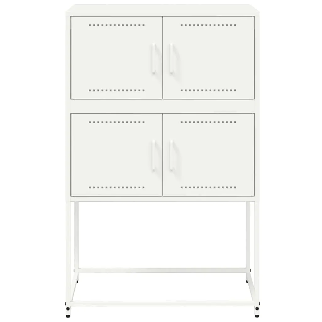 Sideboard White 68.5x38.5x107 cm Steel