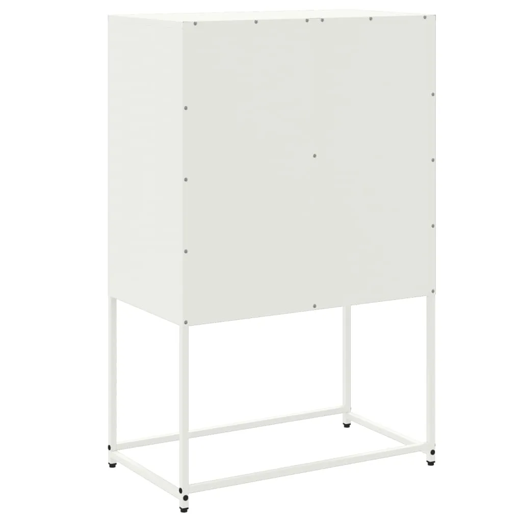 Sideboard White 68.5x38.5x107 cm Steel