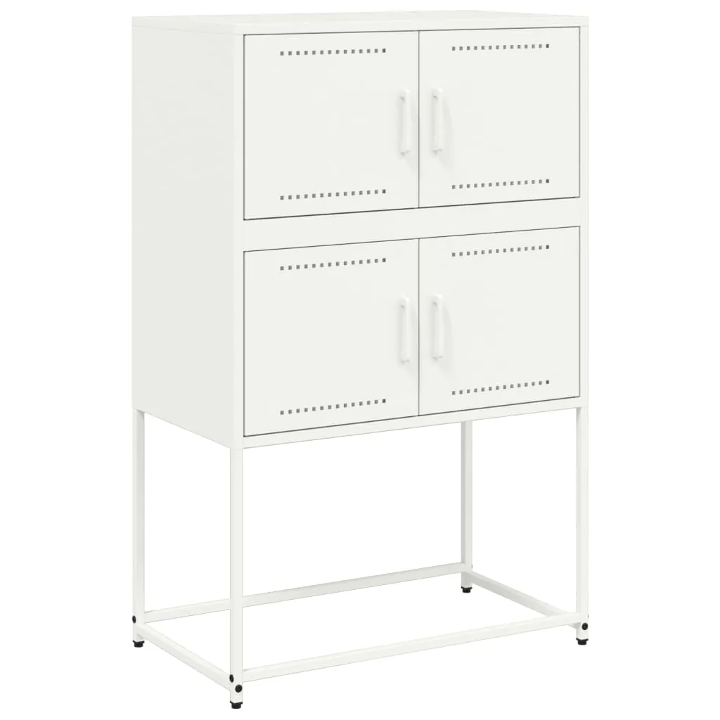 Sideboard White 68.5x38.5x107 cm Steel