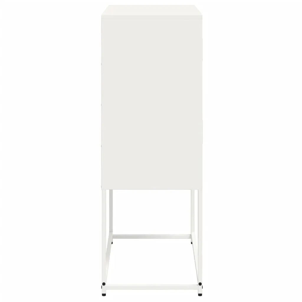 Sideboard White 68.5x38.5x107 cm Steel