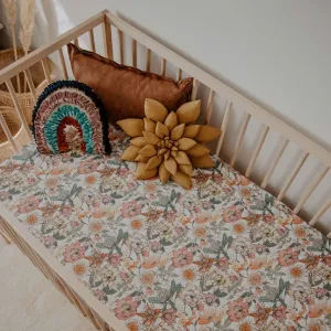 Snuggle Hunny Fitted Cot Sheet - Australiana Snuggle Hunny Fitted Cot Sheet - Australiana